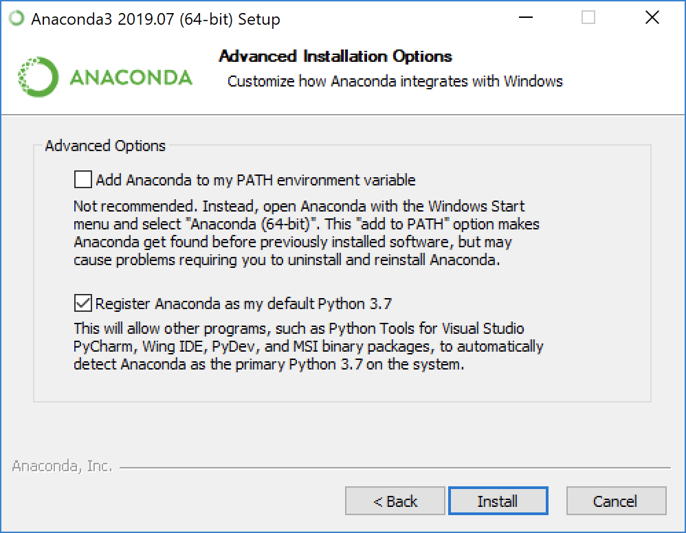 Add Anaconda to PATH